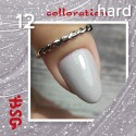 Bsg (Bio Stretch Gel) Цветная Жесткая База Colloration Hard №12 - Серебристо-серый Оттенок, плотный, с крупным серебряным глиттером (20 Мл)