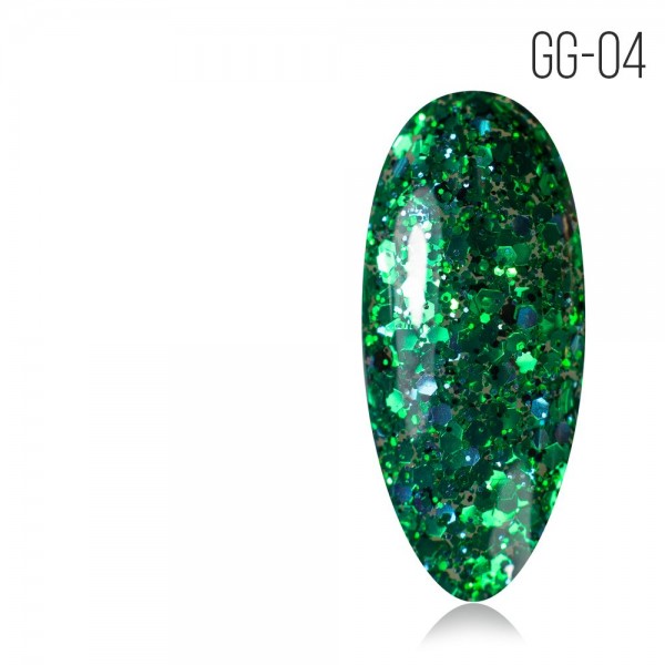 MIO Nails. Гель лак Glitter Gel GG-04 - 8 мл