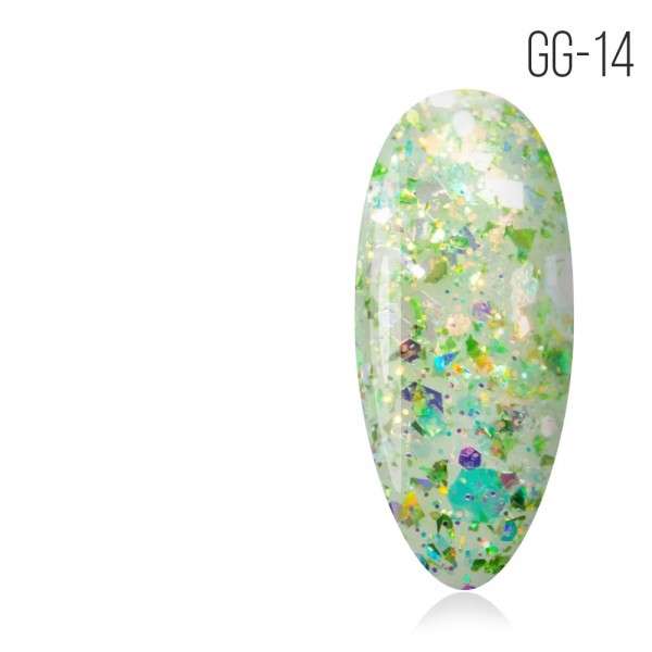 MIO Nails. Гель лак Glitter Gel GG-14 - 8 мл