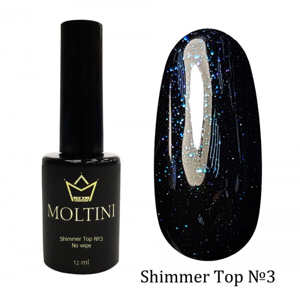 MOLTINI Shimmer Top №3 мерцающий без лип. слоя  12 мл.