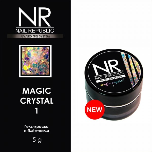 NR Гель-краска MAGIC CRYSTAL №1 с блестками (7 гр)