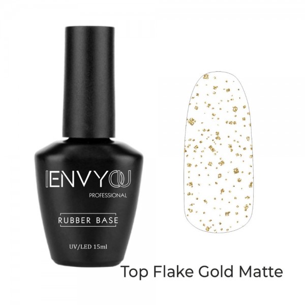 ENVY, Top Flake Matte Gold (10 мл)