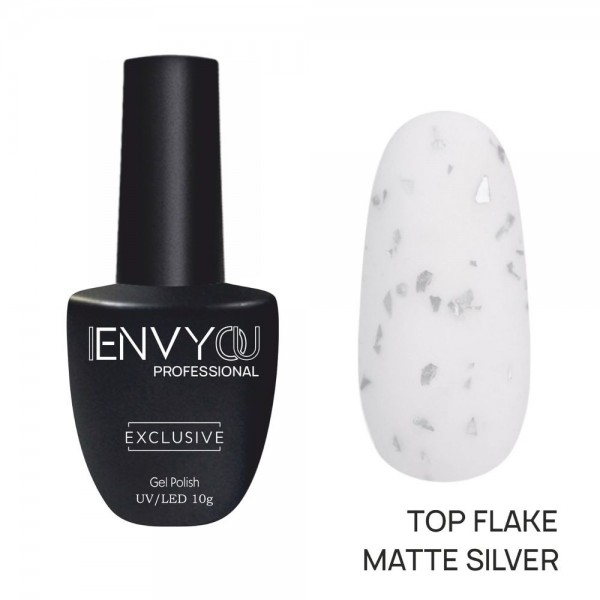 ENVY, Top Flake Matte Silver (10 мл)